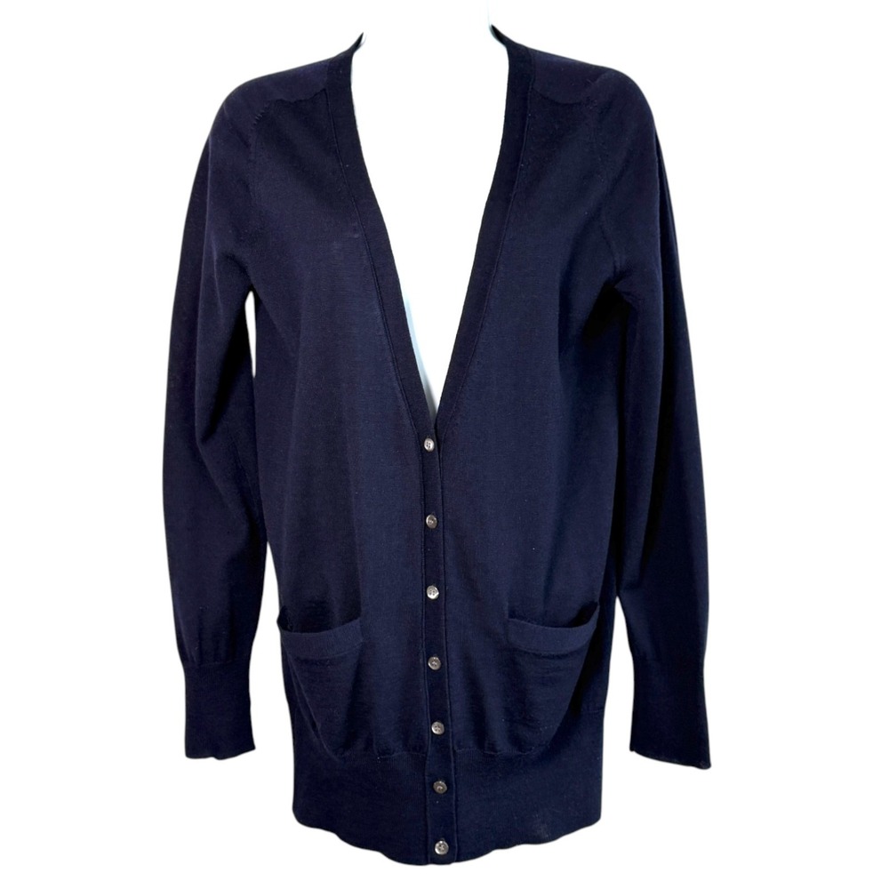 J. Crew Factory Navy Button-Front Cardigan